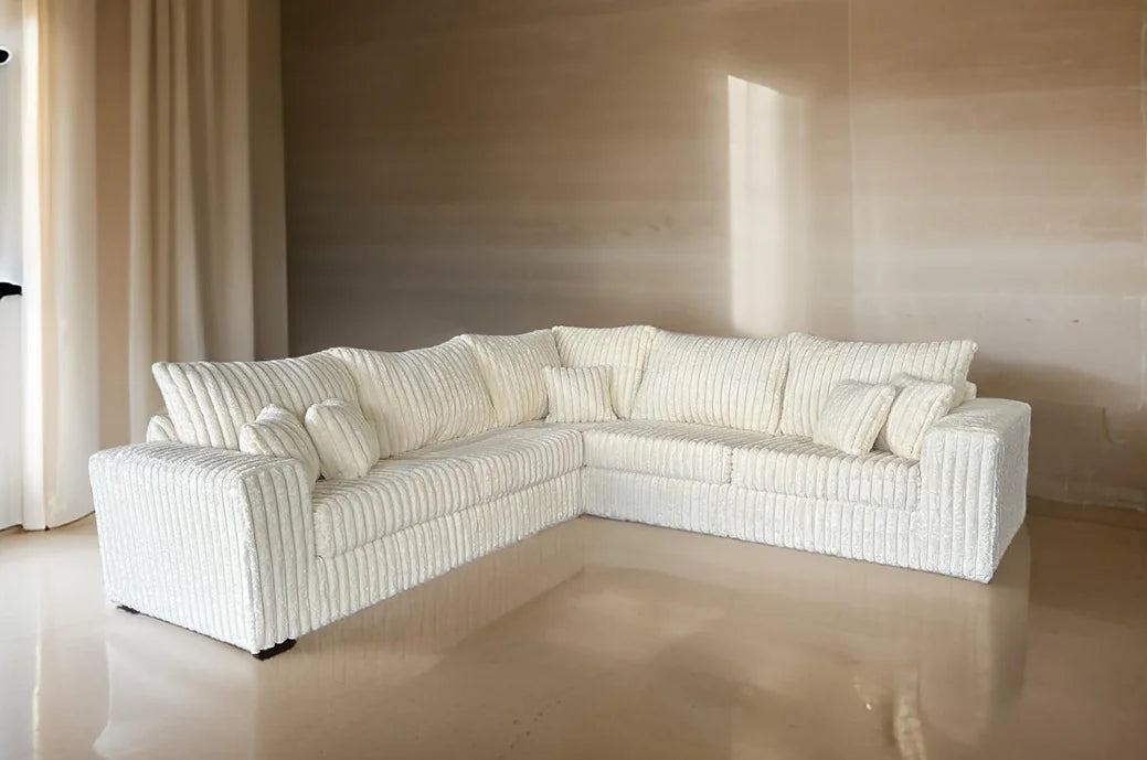 S345 NOAH 3 PIECE IVORY SECTIONAL