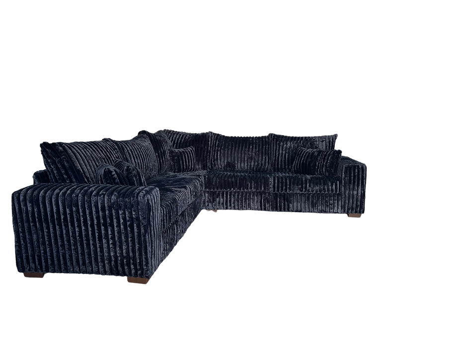 S345 NOAH 3 PIECE BLACK SECTIONAL