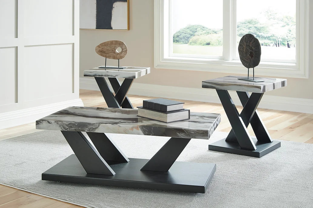 ASHLEY T403-13 3 PIECE COFFEE AND SIDE TABLES SET