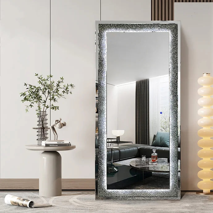 A-FM02 CELESTE - FLOOR MIRROR WITH LED LIGHTS