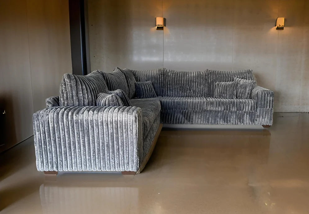 S345 NOAH 3 PIECE GREY SECTIONAL