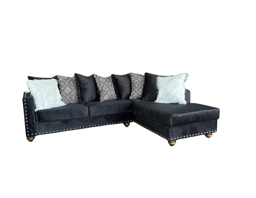 S315 2 PIECE BLACK SECTIONAL