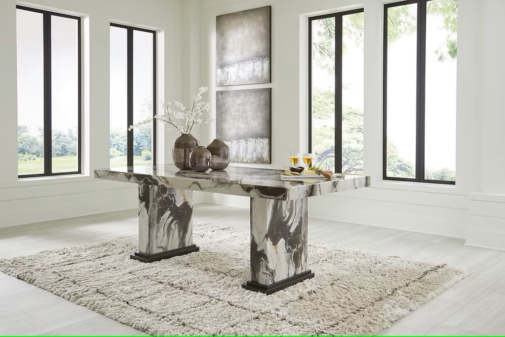 ASHLEY D581 JESHINA 7 PIECE DINING ROOM SET