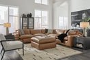 Switch ASHLEY 309-01 GENUINE LEATHER 5 PIECE SECTIONAL WITH OPTIONAL OTTOMAN 3 image