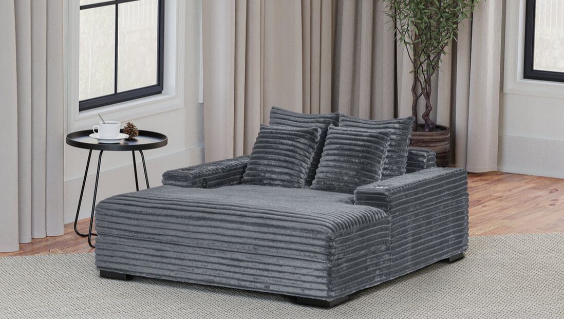 HAPPY HOMES 3800 CHARCOAL CHAISE LOUNGE