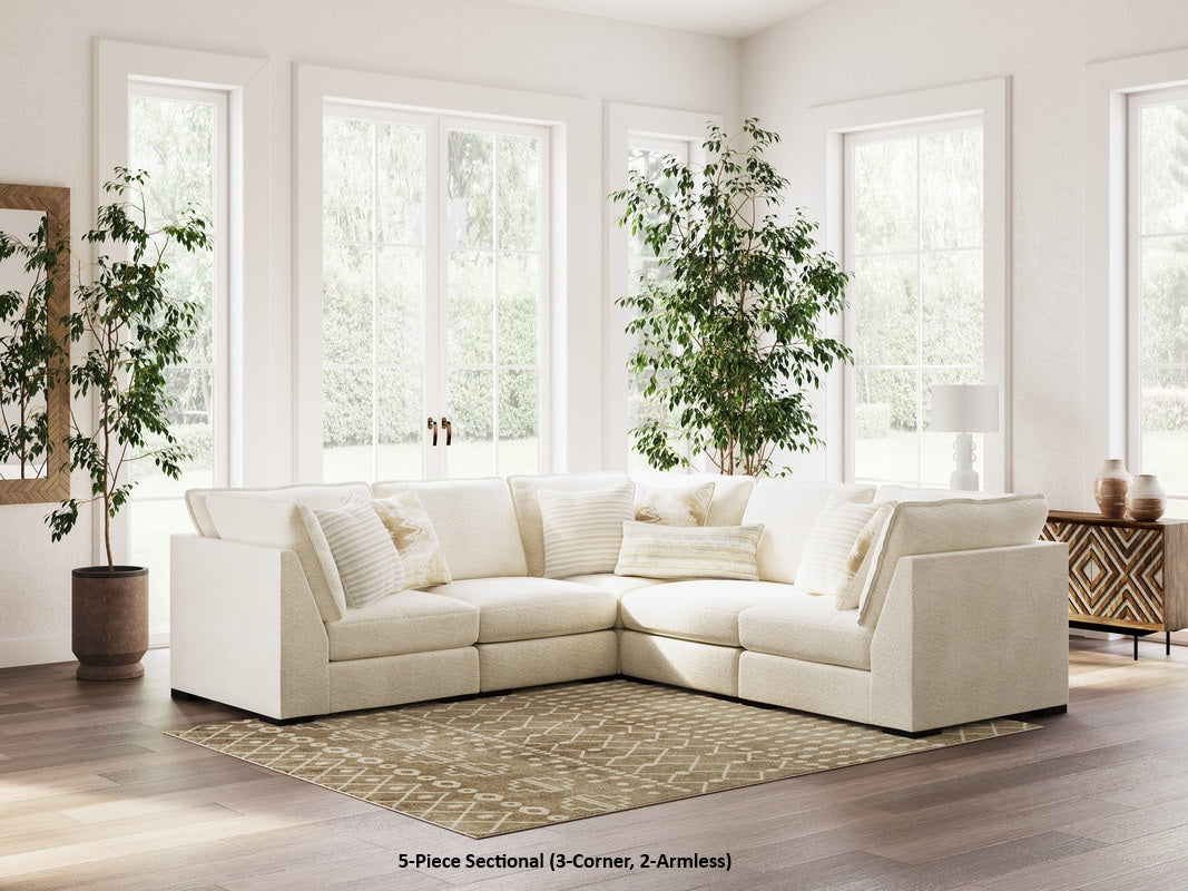 ASHLEY 480-02 MODULAR SECTIONAL WITH OPTIONAL OTTOMAN