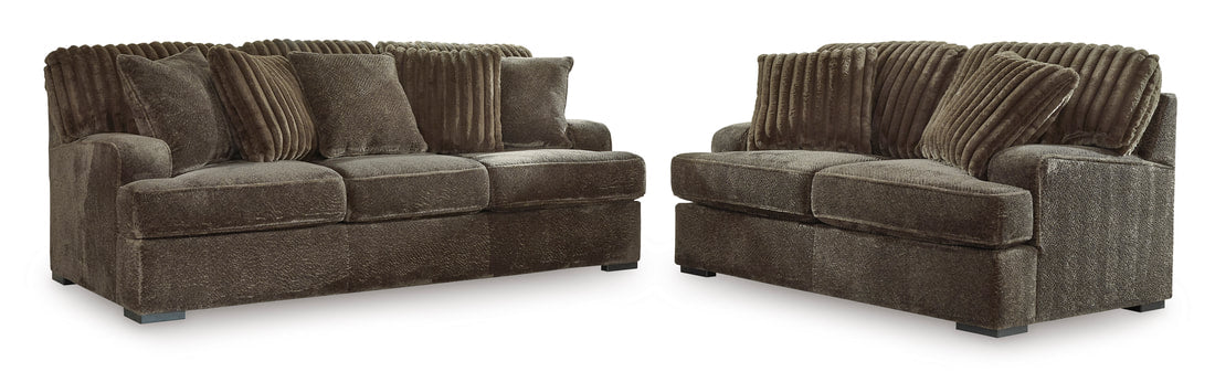 ASHLEY 537-02 SOFA AND LOVESEAT SET