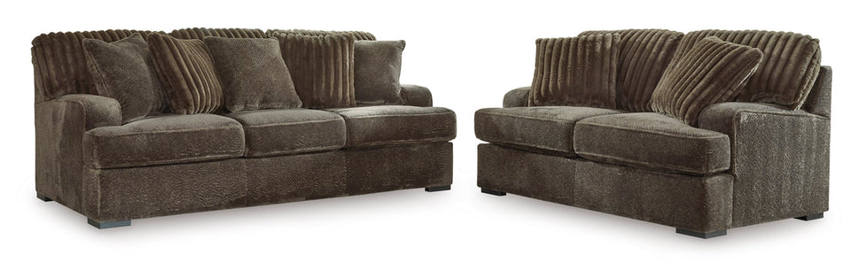 ASHLEY 537-02 SOFA AND LOVESEAT SET