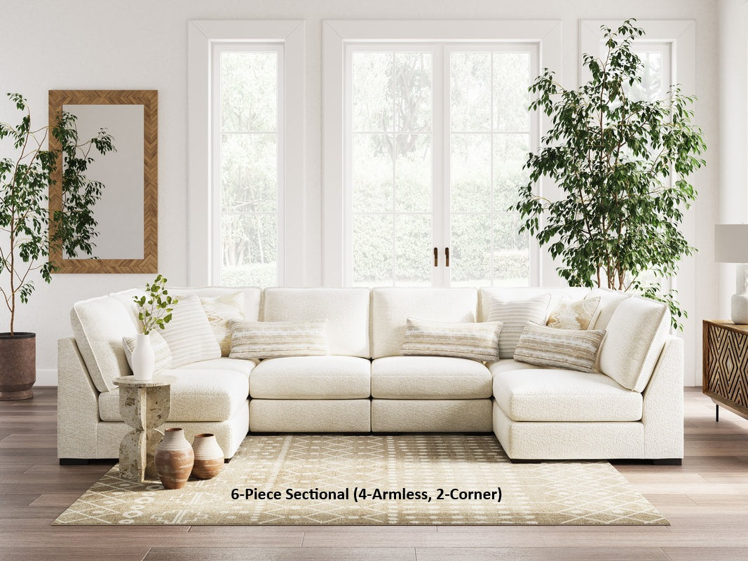 ASHLEY 480-02 MODULAR SECTIONAL WITH OPTIONAL OTTOMAN