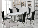 Switch D6061 / D6062 / D7071 - Marble/Stainless Steel Dining Table + 6 Chair Set 2 image
