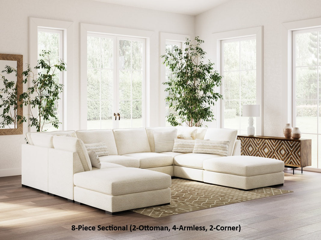 ASHLEY 480-02 MODULAR SECTIONAL WITH OPTIONAL OTTOMAN