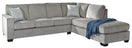 Switch ASHLEY 872-14 SECTIONAL RAF CHAISE IN ALLOY COLOR 2 image