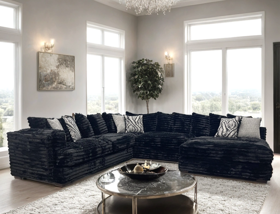 880 BLACK OVERSIZED SECTIONAL