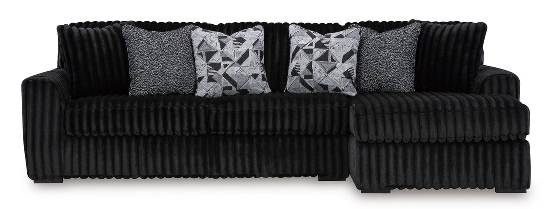 ASHLEY 981-03 2 PIECE BLACK SECTIONAL WITH OPTIONAL OTTOMAN