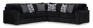 Switch ASHLEY 981-03 3 PIECE BLACK L SHAPE SECTIONAL WITH OPTIONAL OTTOMAN 2 image