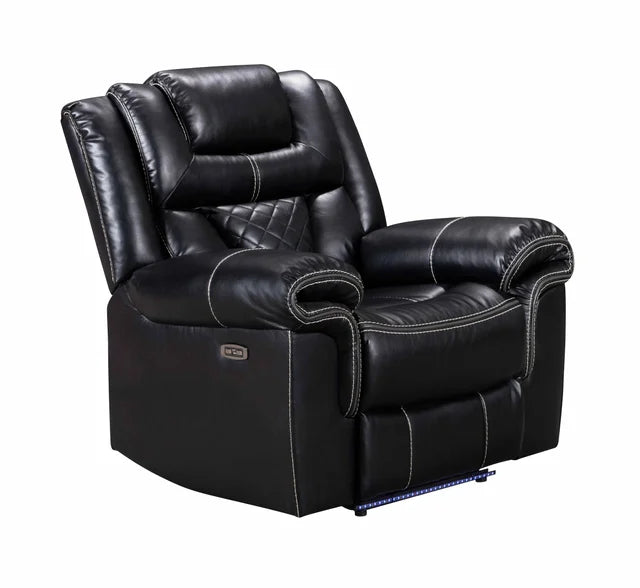 ALEXA 3PC POWER RECLINING SET AVAILABLE IN BLACK, BROWN AND WHITE