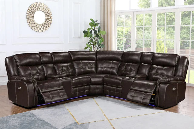 AMAZON POWER RECLINING SECTIONAL AVAILABLE IN BLACK BROWN AND WHITE