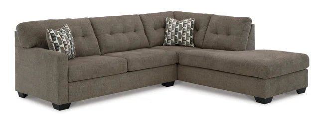 ASHLEY SECTIONAL AVAILABLE IN CHOCOLATE AND PEBBLE COLORS