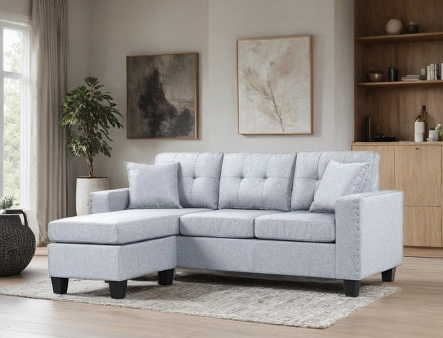 CRIS REVERSIBLE SECTIONAL AVAILABLE IN BLACK, LT GRAY, SAND AND GRAY COLORS