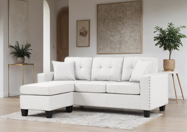 CRIS REVERSIBLE SECTIONAL AVAILABLE IN BLACK, LT GRAY, SAND AND GRAY COLORS
