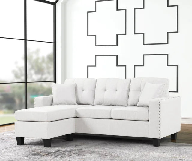 CRIS REVERSIBLE SECTIONAL AVAILABLE IN BLACK, LT GRAY, SAND AND GRAY COLORS