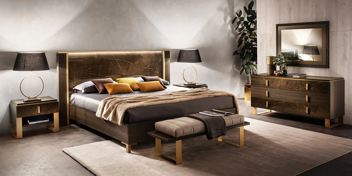 ESSENZA COLLECTION BEDROOM SET AVAILABLE IN QUEEN AND KING SIZES AS 4 PC OR 5 PC SETS