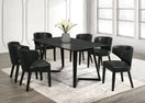 Switch Hamilton Onyx Dining Table + 6 Chair Set Available with Black, PU Black and Silver Chairs 2 image