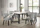 Switch Hamilton White Dining Table + 6 Chair Set Available with Black, Blue and Silver Chairs 3 image
