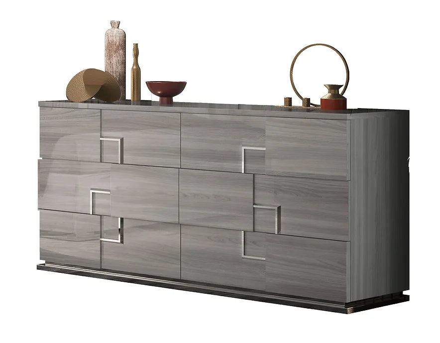 INFINITY (GREY) COLLECTION BEDROOM SET AVAILABLE IN QUEEN AND KING SIZES AS 4 PC OR 5 PC SETS