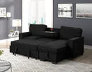 Switch Marcos Sectional with Pull Out bed available in Black and Grey 1 image