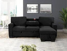 Switch Marcos Sectional with Pull Out bed available in Black and Grey 2 image