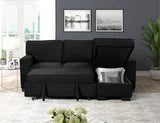 Marcos Sectional with Pull Out bed available in Black and Grey