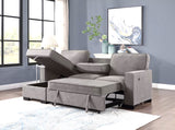 Marcos Sectional with Pull Out bed available in Black and Grey