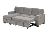 Marcos Sectional with Pull Out bed available in Black and Grey