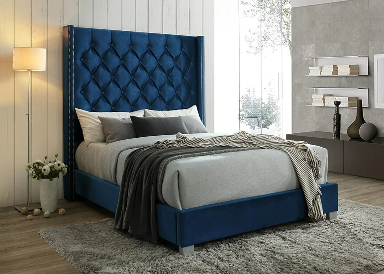 B9810 BEVERLY BLACK BED AVAILABLE IN QUEEN AND KING SIZES