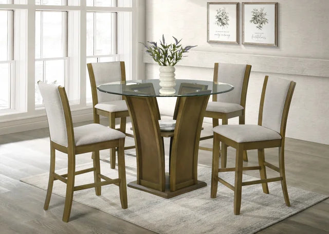 ORLANDO - BEIGE PUB TABLE + 4 CHAIRS