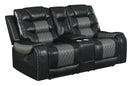 Switch S1987 PHOENIX 3 PIECE RECLINING LIVING ROOM SET AVAILABLE IN BLACK AND BROWN 3 image
