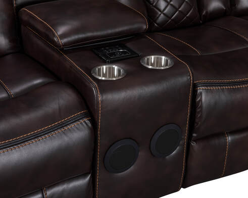 ALEXA2003 BROWN RECLINING SECTIONAL