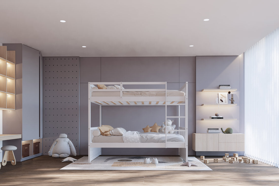 BB11 WHITE TWIN/TWIN BUNK BED