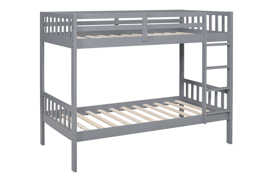 BB13 GRAY TWIN/TWIN BUNK BED