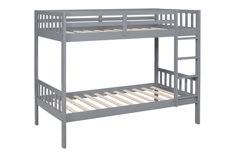 BB13 GRAY TWIN/TWIN BUNK BED