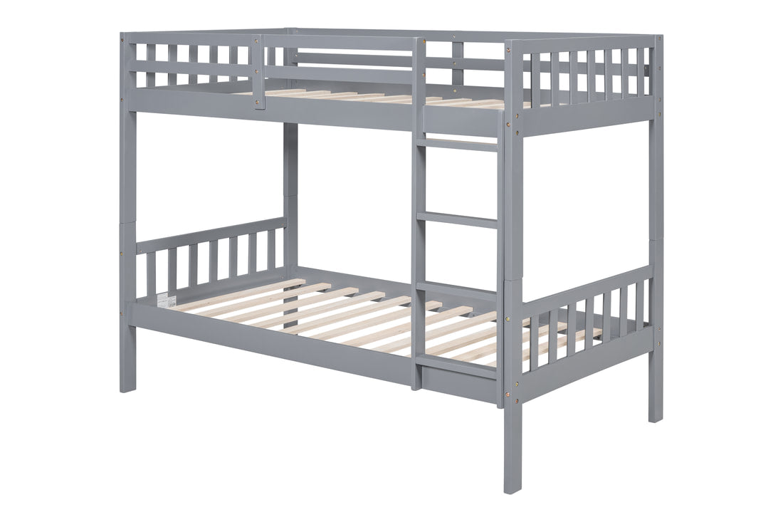 BB13 GRAY TWIN/TWIN BUNK BED