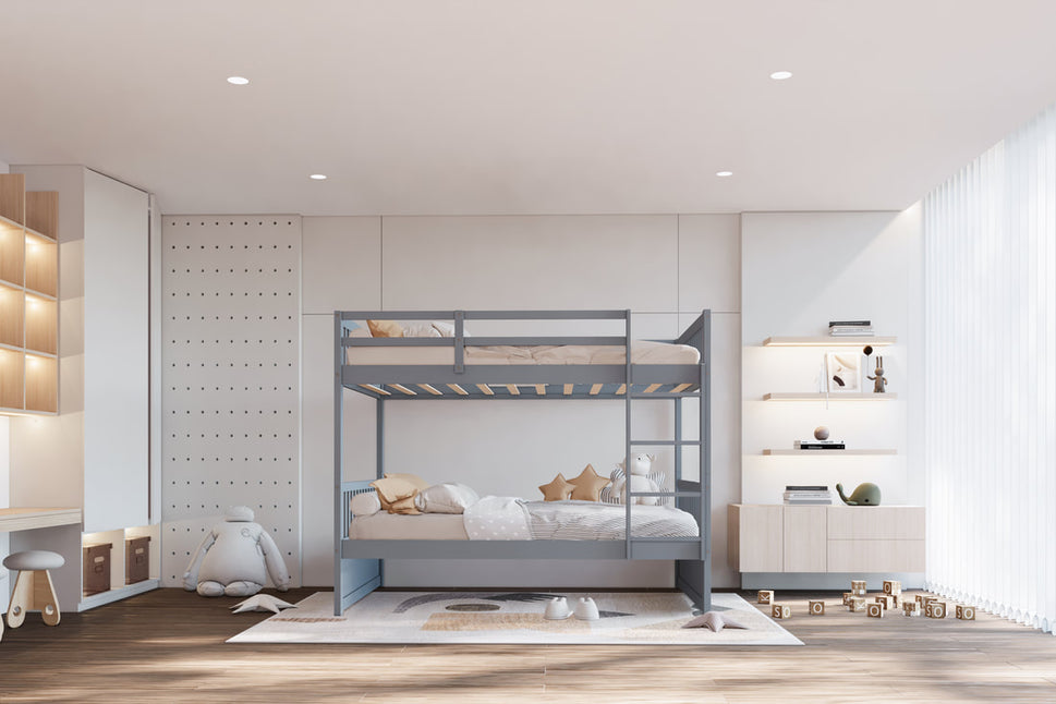 BB13 GRAY TWIN/TWIN BUNK BED