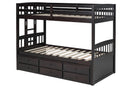 Switch BB40 ESPRESSO TWIN/TWIN BUNK BED WITH TWIN TRUNDLE + 3 DRAWERS 2 image