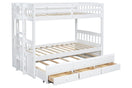 Switch BB41 WHITE TWIN/TWIN BUNK BED WITH TWIN TRUNDLE + 3 DRAWERS 2 image