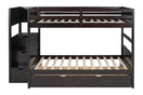 Switch BB50 BLACK FULL/FULL BUNK BED WITH TWIN TRUNDLE + STAIRWAY STORAGE 2 image