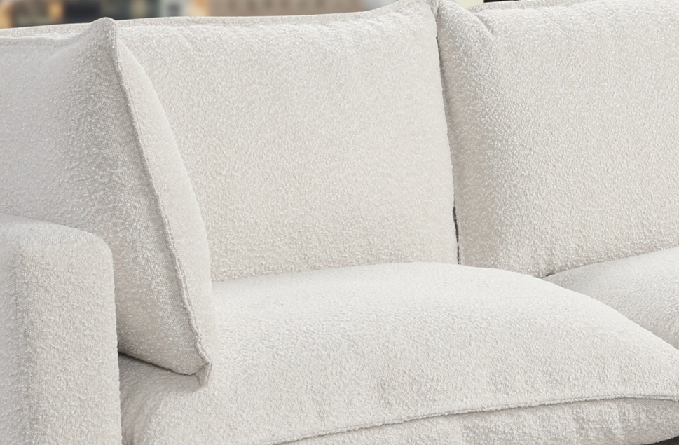 CLOUD2 BOUCLE FABRIC 4 PIECE MODULAR SECTIONAL SET