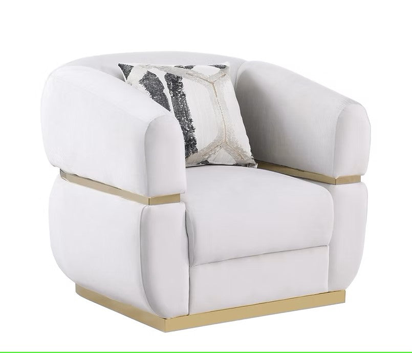 S3500 CARMELA CREAM LIVING ROOM SET AVAILABLE AS 2 PIECE OR 3 PIECE SET