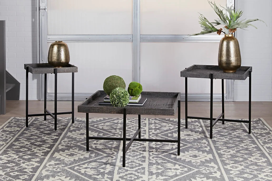 ASHLEY T218 PIPERLYN 3 PIECE COFFEE AND SIDE TABLES SET