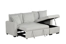 Switch S8670 NORI GREY SECTIONAL WITH PULL-OUT BED AND STORAGE CHAISE 2 image